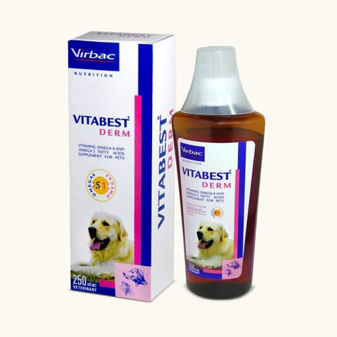 Virbac VITABEST DERM Oral Supplement for Dogs and Cats