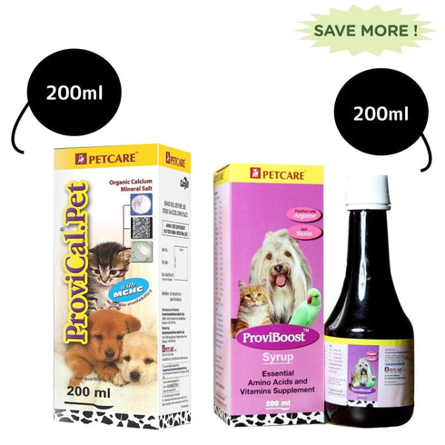 Petcare Calcium & Multivitamin Supplement combo for Dogs & Cats