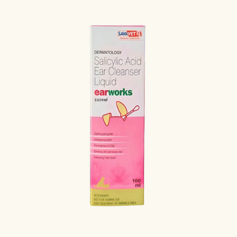 Savavet Earworks Ear Cleanser (Salicylic Acid) for Dogs 7 Cats