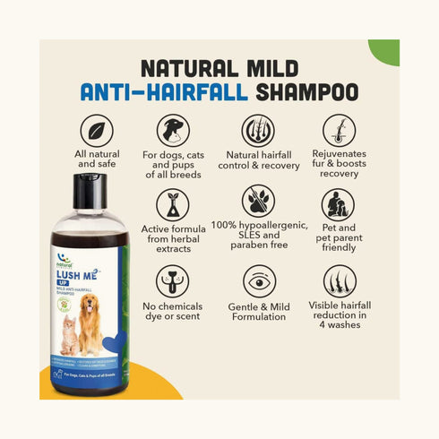 Natural Remedies Lush Me Up Anti-Hairfall Shampoo for Pets