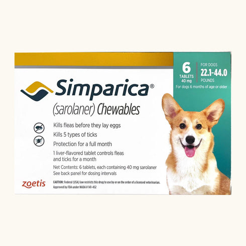 Zoetis Simparica Dog Tick and Flea Control Tablet