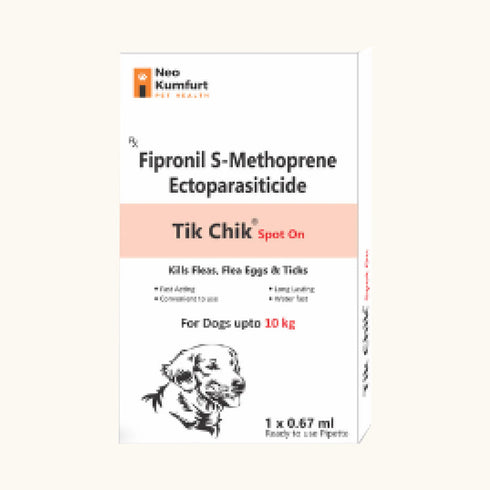 Neo Kumfurt Tik chik (Fipronil) Anti-Tick & Flea Spot on or Dogs