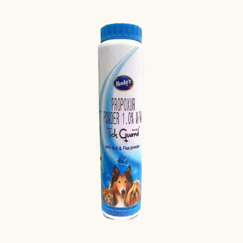 Venkys Tick Guard (Propoxur) Powder for Dogs & Cats