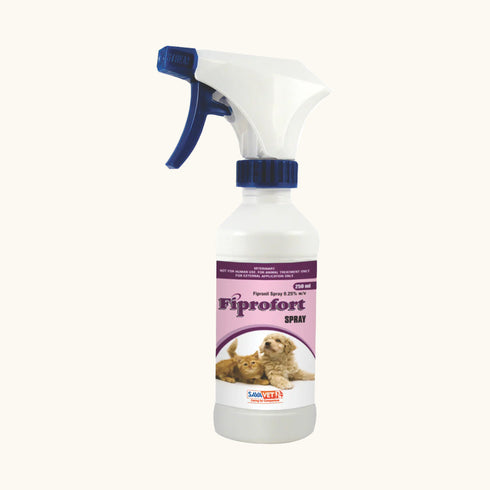 Savavet Fiprofort (Fipronil) Tick and Flea control spray for Dogs & Cats (100ml)