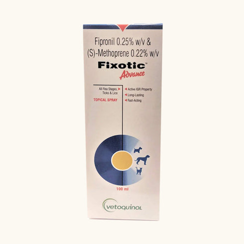 Vetoquinol Fixotic Advance (Fipronil) Tick and Flea Control Spray for Dogs & Cats