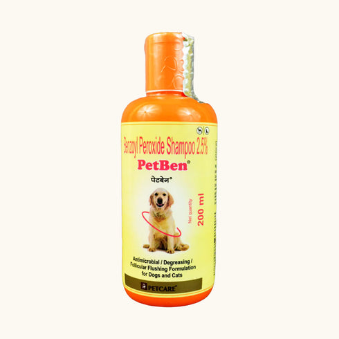 Petcare Petben (Benzoyl Peroxide) Shampoo for Dogs & Cats